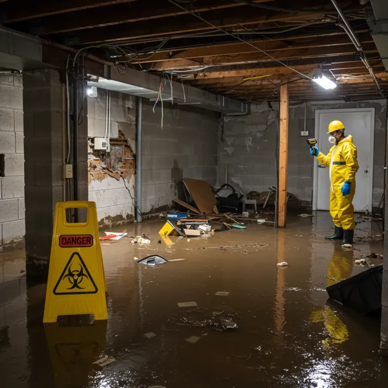 Flooded Basement Electrical Hazard in DeKalb County, AL Property